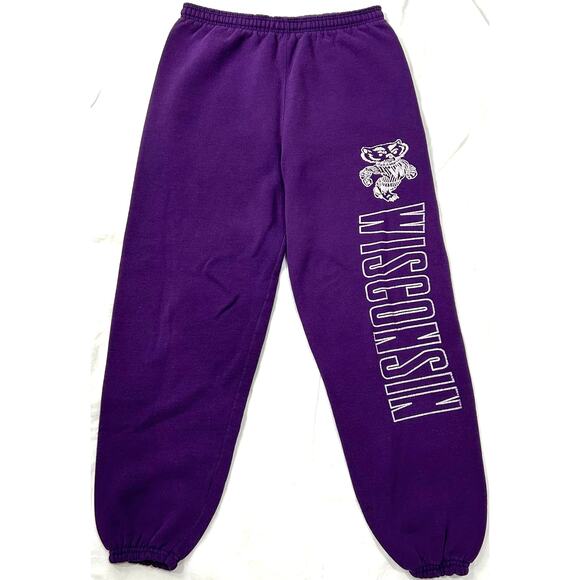 Vintage 80s 90s Men's Santee Sweats Wisconsin Badgers Bucky joggers sweatpants - Picture 1 of 5
